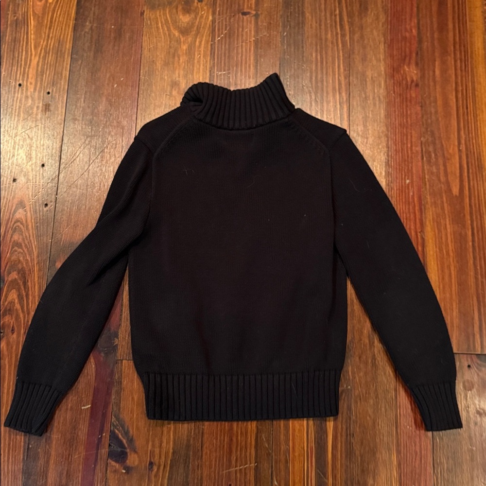 Polo by Ralph Lauren Kids Black Sweater with Red And White Collar NWOT - Picture 3 of 3